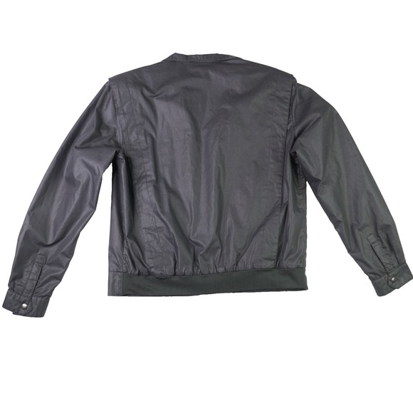 Members Only Black Bomber Jacket Zip Front Retro 80s 90s Vintage Style Sz 13/14 - Picture 6 of 11